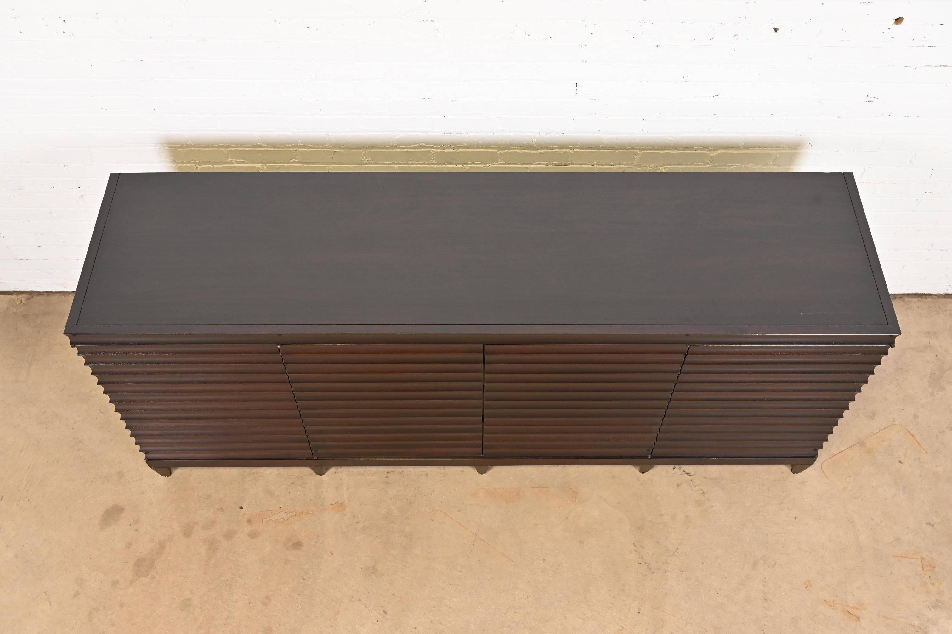 Barbara Barry for Baker Furniture Modern Mahogany Sideboard, Newly Refinished 7