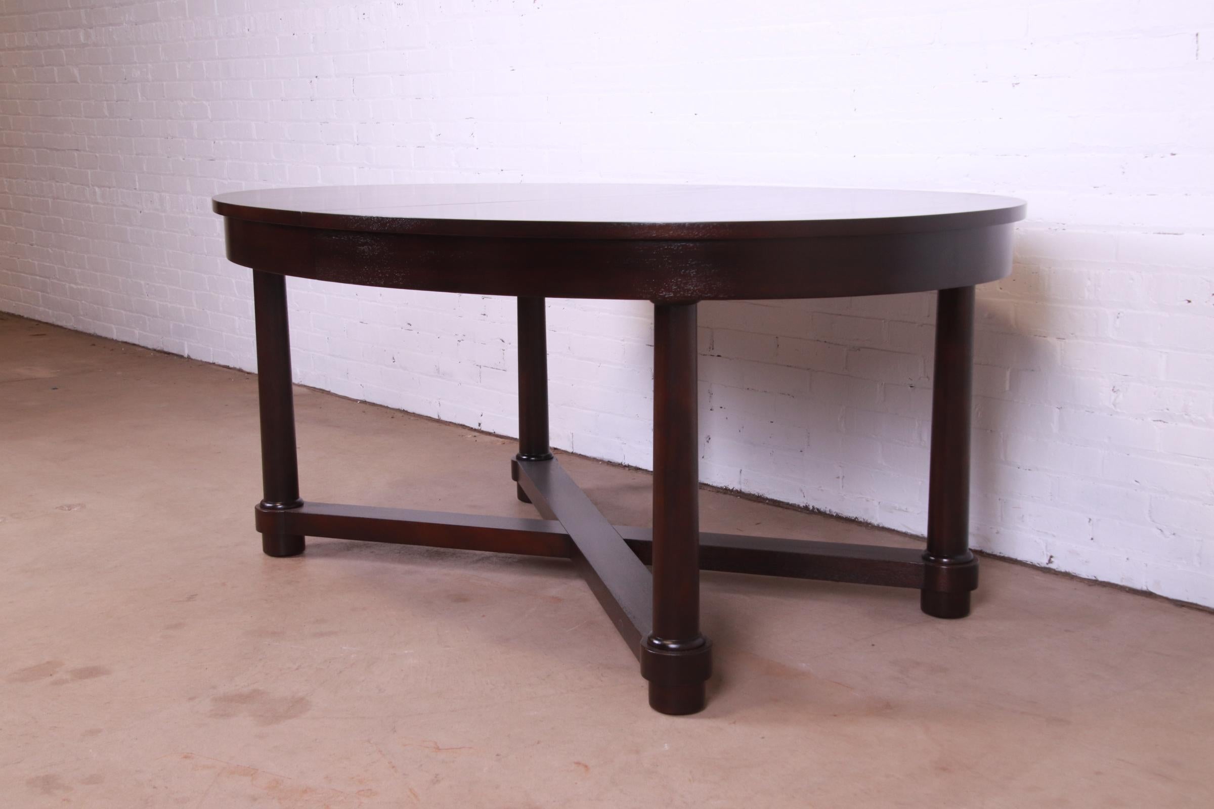 Barbara Barry for Baker Furniture Modern Neoclassical Mahogany Dining Table 3