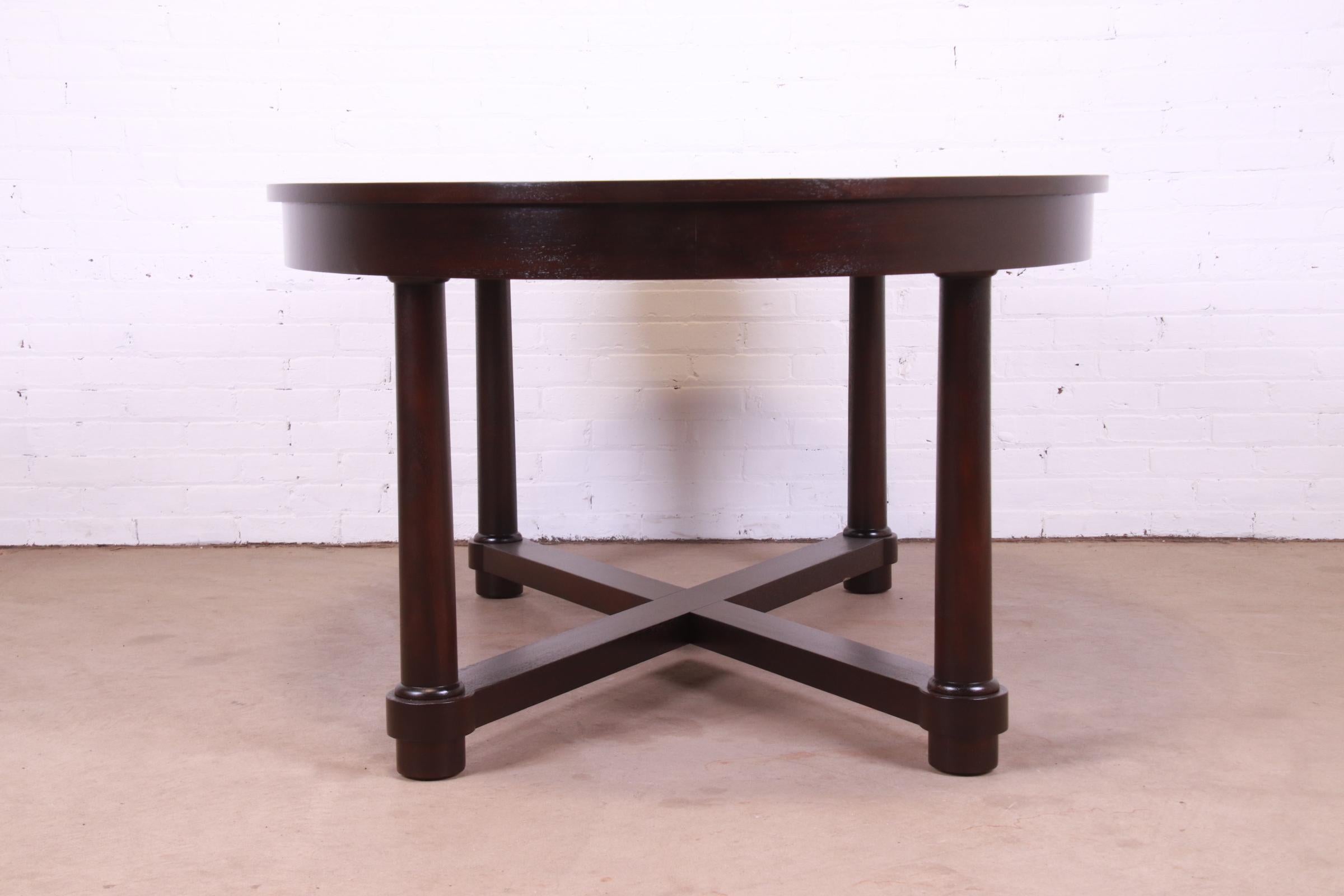 Barbara Barry for Baker Furniture Modern Neoclassical Mahogany Dining Table 7