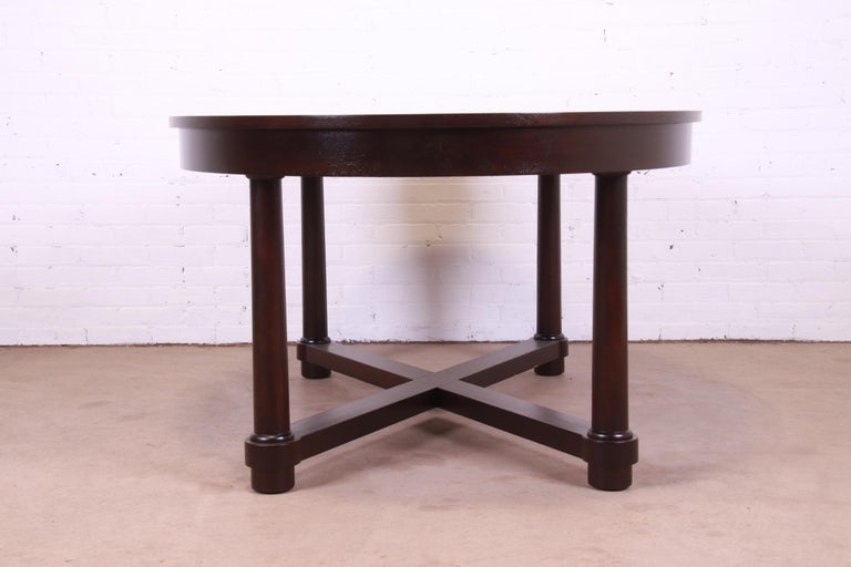 Barbara Barry for Baker Furniture Modern Neoclassical Mahogany Dining Table For Sale 10