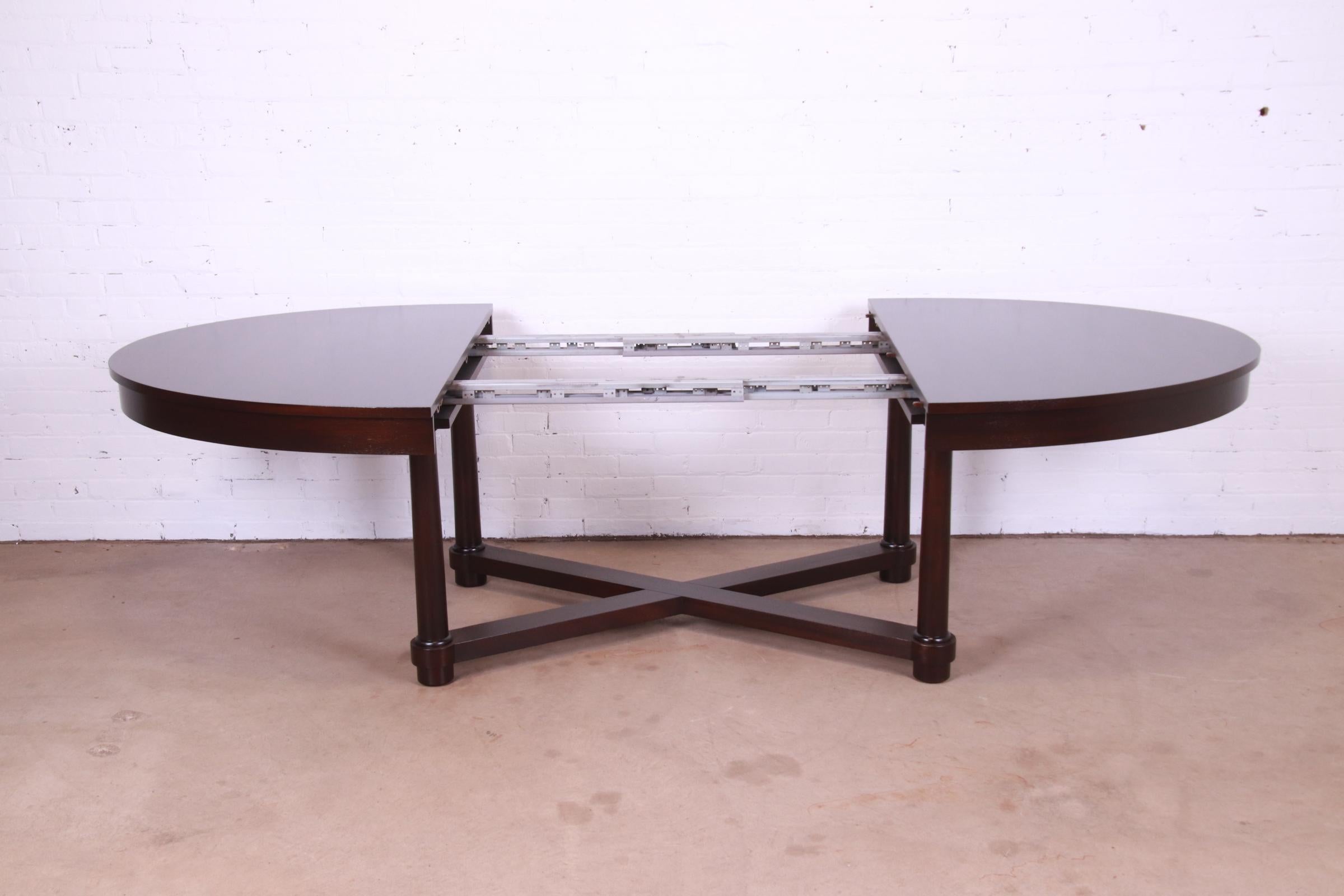 20th Century Barbara Barry for Baker Furniture Modern Neoclassical Mahogany Dining Table