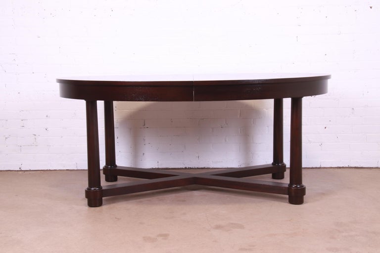 Barbara Barry for Baker Furniture Modern Neoclassical Mahogany Dining Table For Sale 4