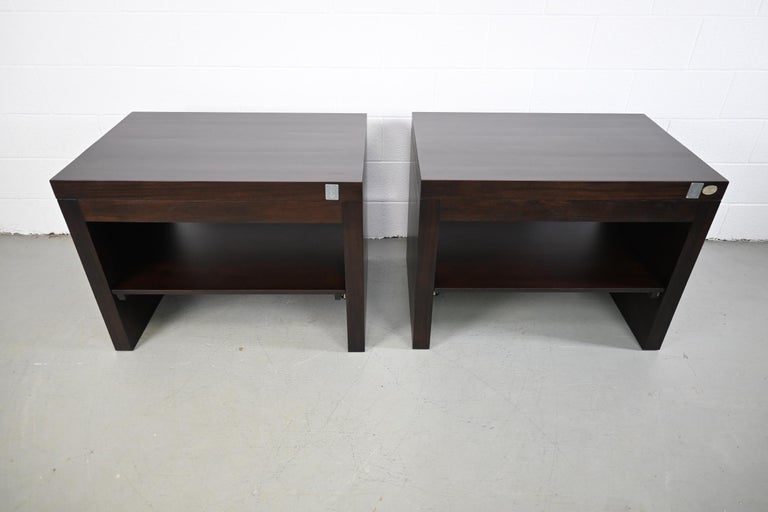 Barbara Barry for Baker Furniture Modern Nightstands, a Pair For Sale 4