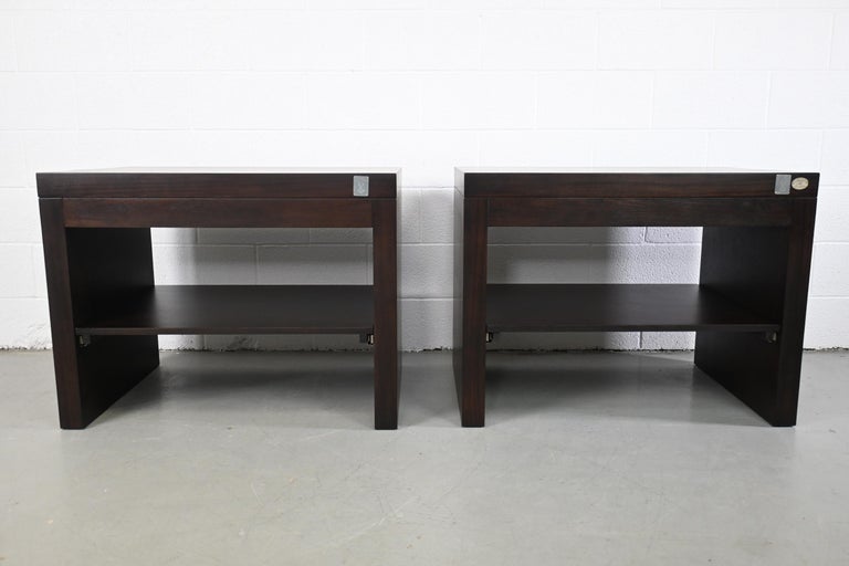 Barbara Barry for Baker Furniture Modern Nightstands, a Pair For Sale 5