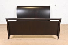 Barbara Barry for Baker Furniture Modern Regency Mahogany King Size Sleigh Bed