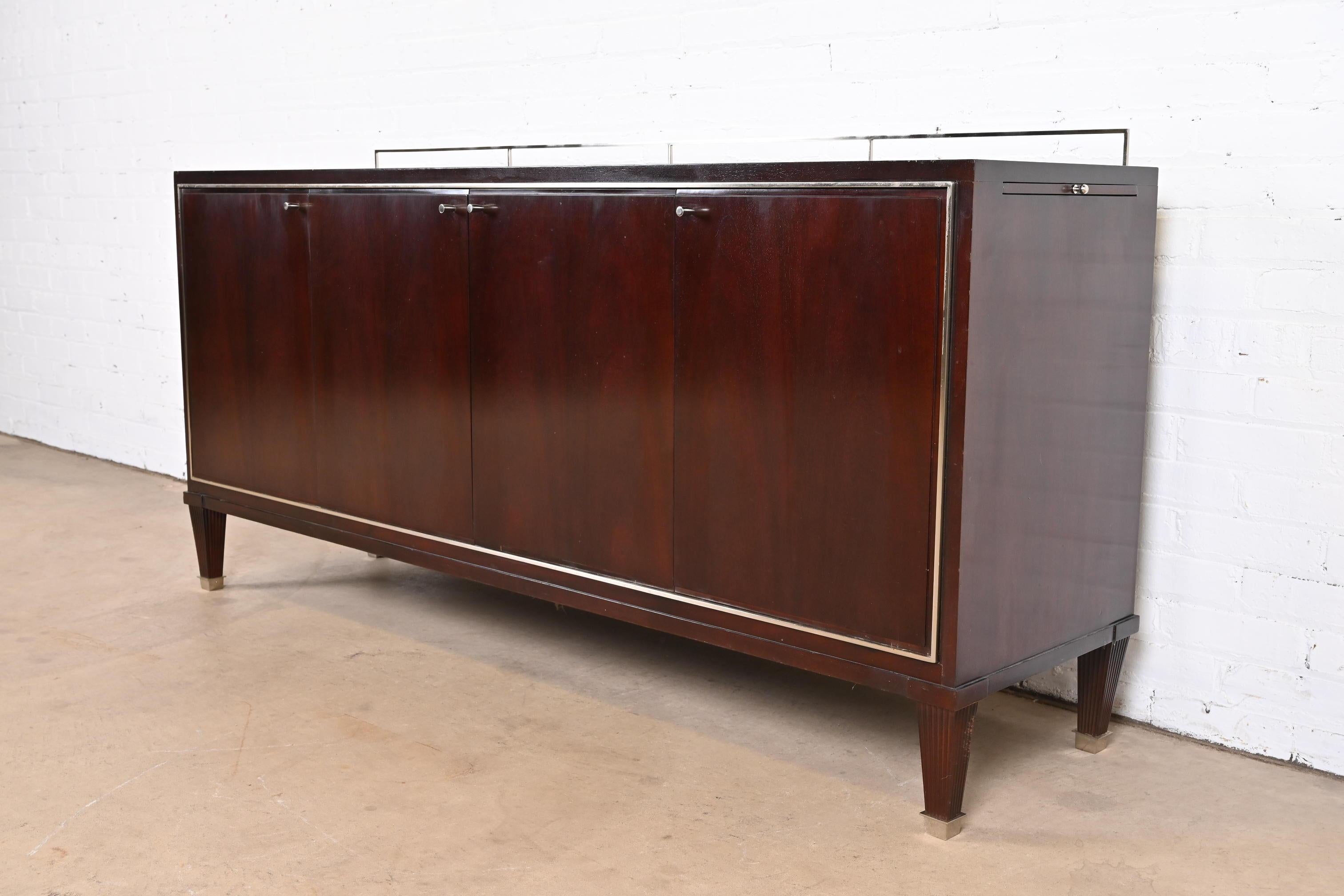 Late 20th Century Barbara Barry for Baker Furniture Modern Regency Mahogany Sideboard Credenza