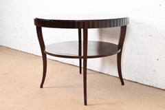 Barbara Barry for Baker Furniture Modern Regency Mahogany Two-Tier Center Table