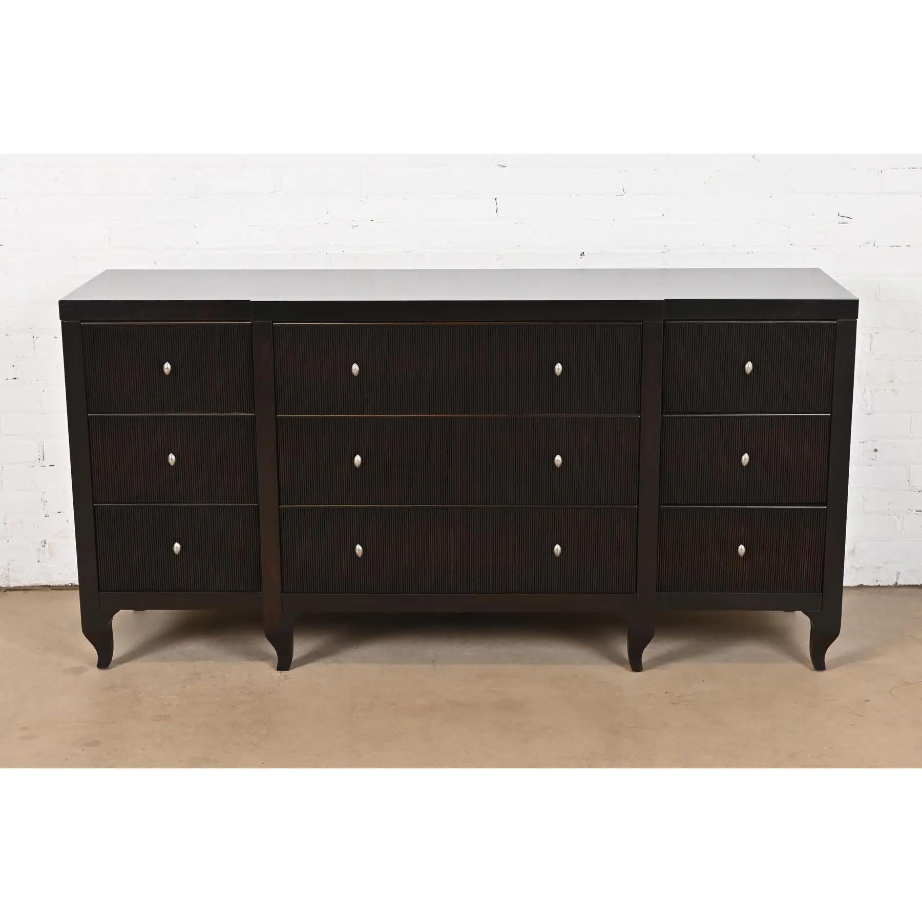 American Barbara Barry for Baker Furniture Modern Sark Mahogany Dresser, Refinished For Sale