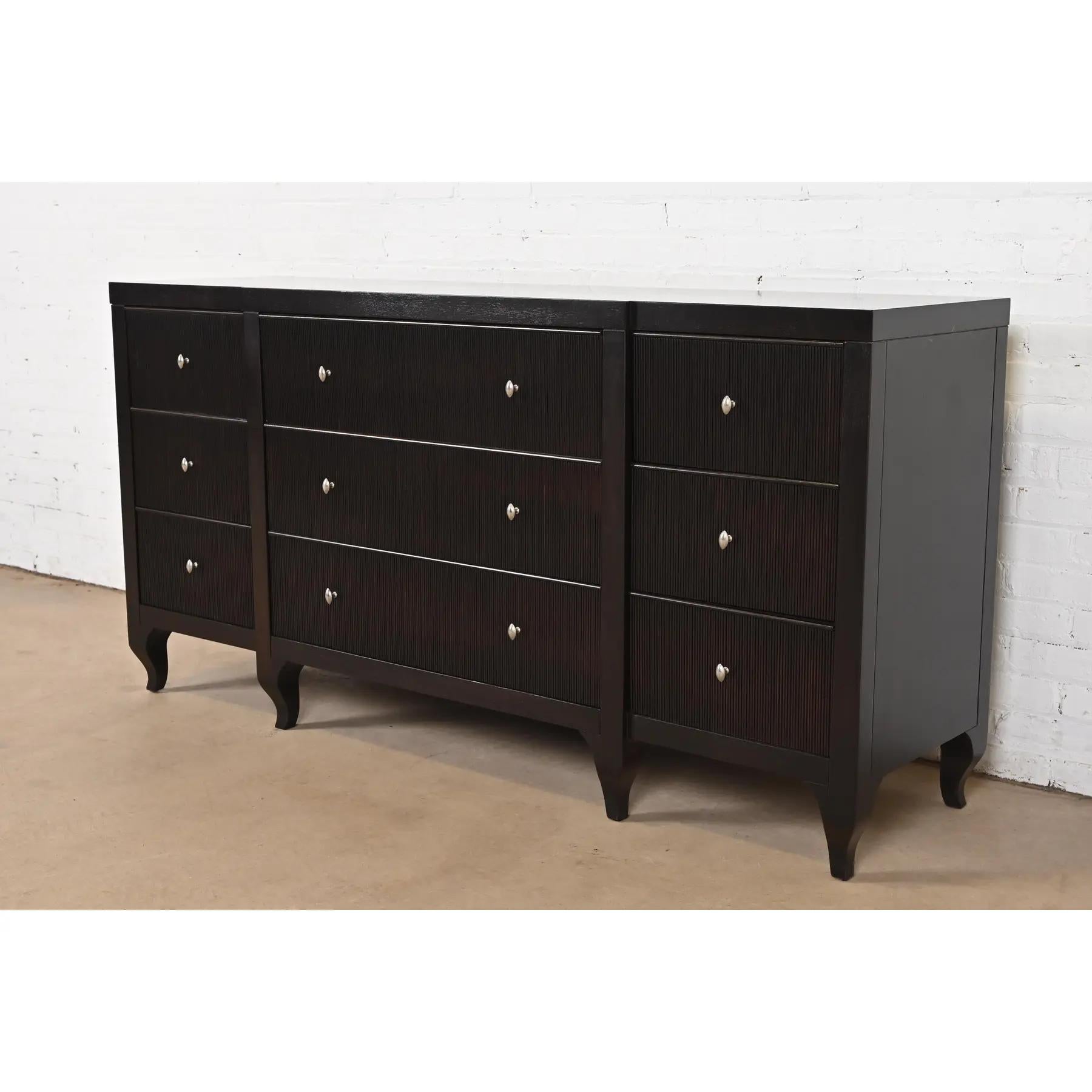 Barbara Barry for Baker Furniture Modern Sark Mahogany Dresser, Refinished In Good Condition For Sale In South Bend, IN