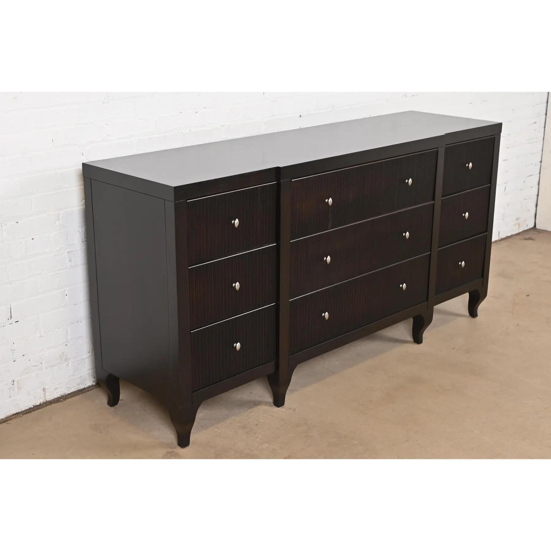 Late 20th Century Barbara Barry for Baker Furniture Modern Sark Mahogany Dresser, Refinished For Sale