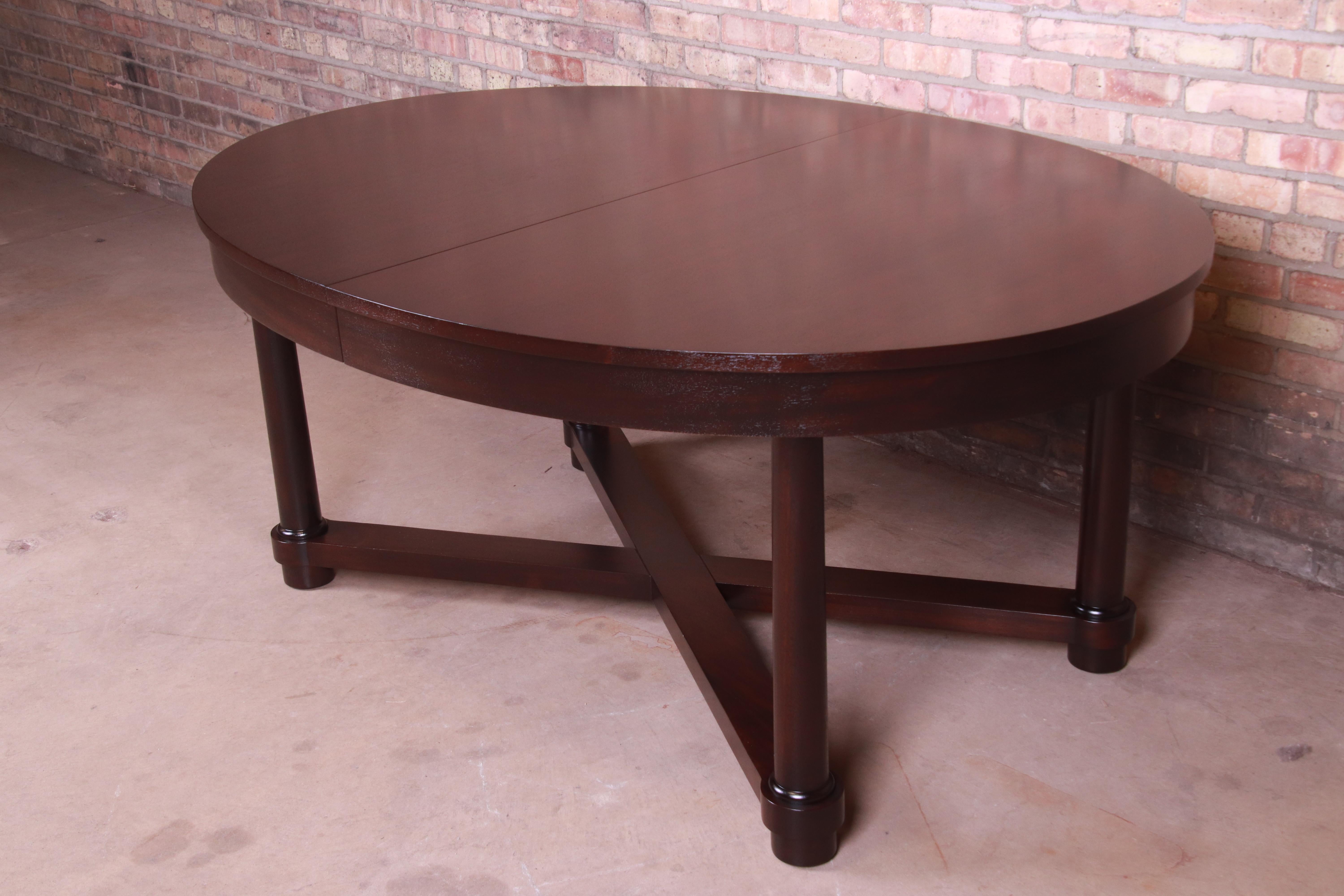 Barbara Barry for Baker Furniture Neoclassical Mahogany Dining Table, Refinished 5