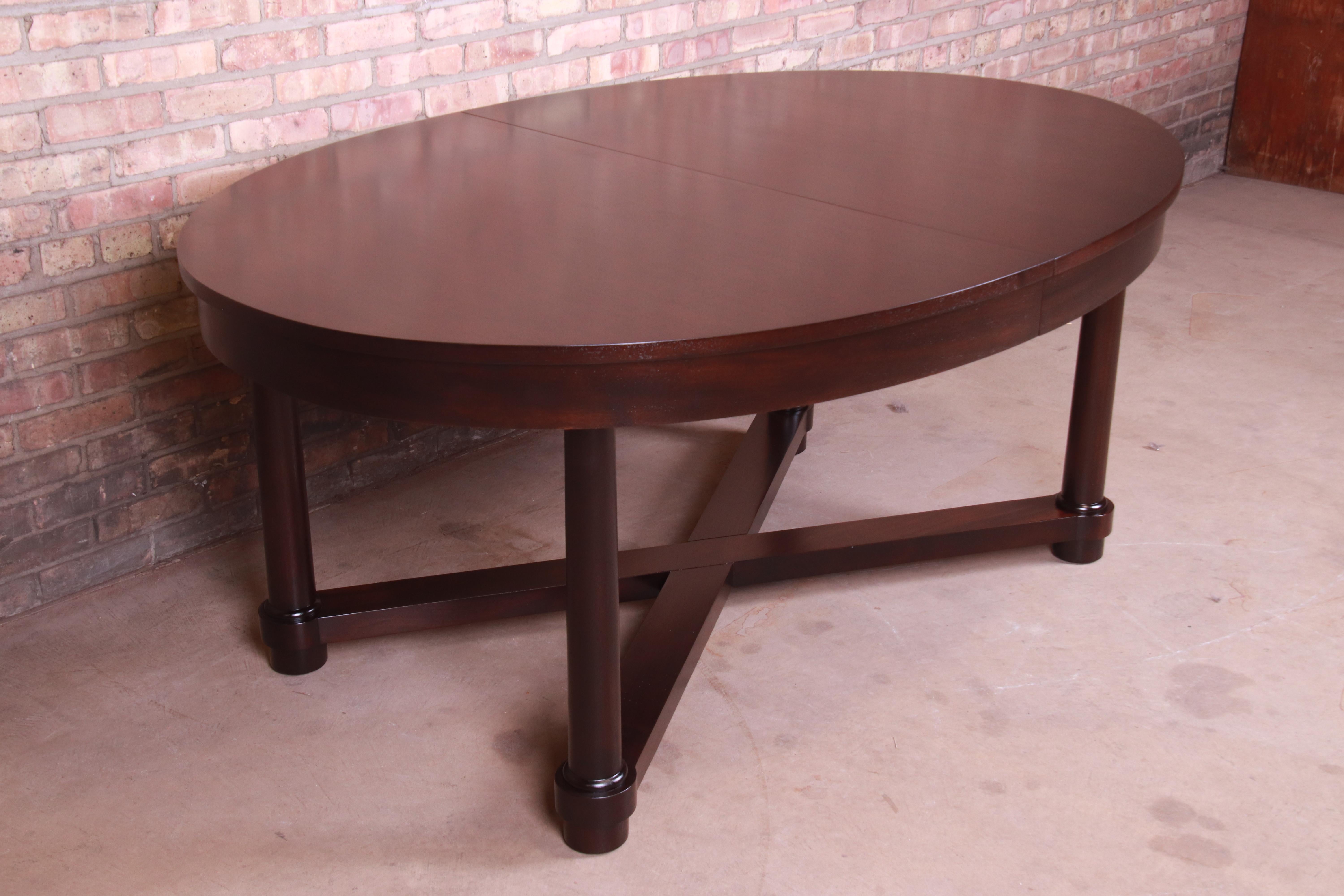 Barbara Barry for Baker Furniture Neoclassical Mahogany Dining Table, Refinished 6
