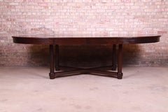 Barbara Barry for Baker Furniture Neoclassical Mahogany Dining Table, Refinished