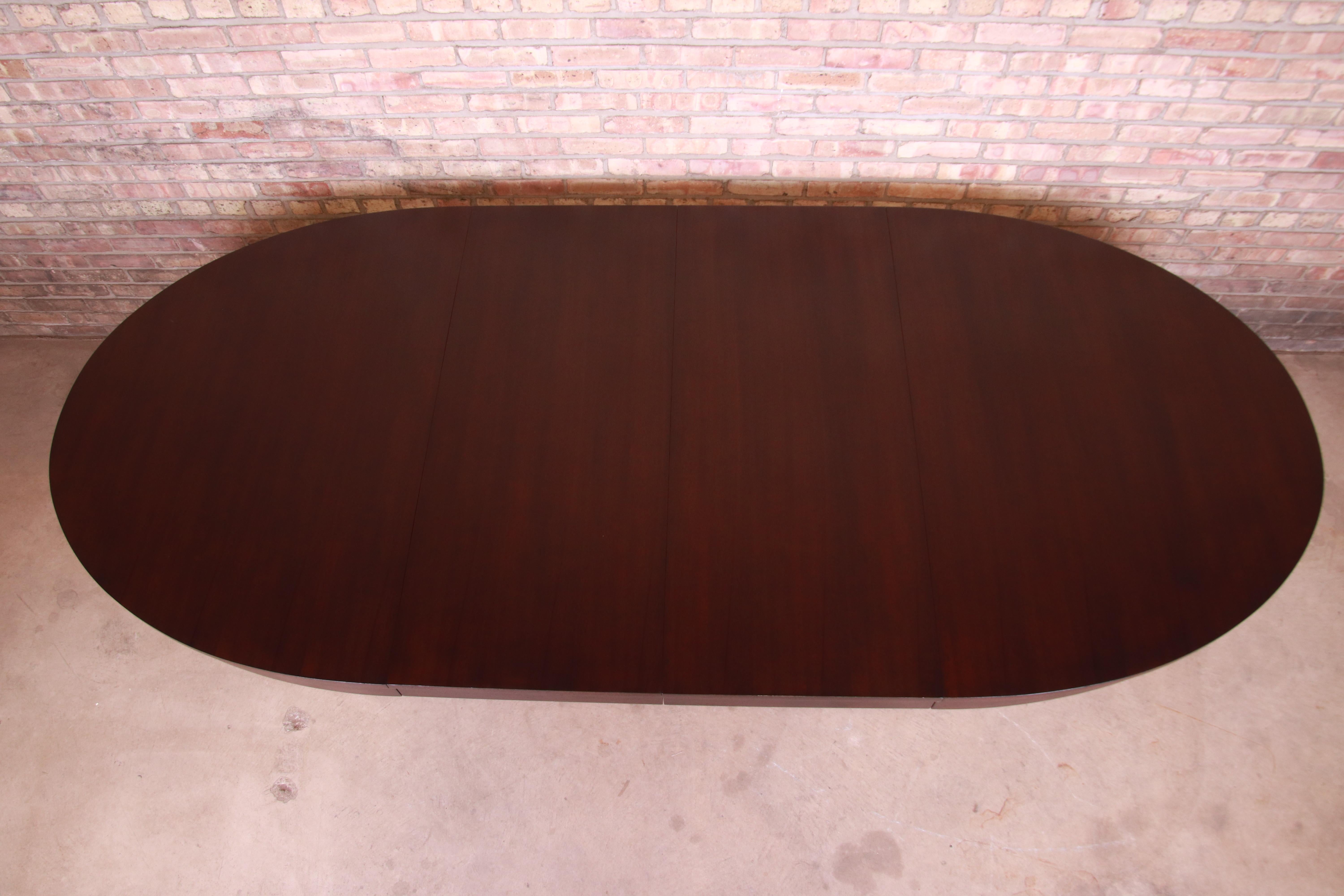 20th Century Barbara Barry for Baker Furniture Neoclassical Mahogany Dining Table, Refinished