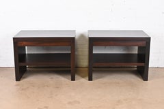 Barbara Barry for Baker Furniture Oversized Mahogany Nightstands, Refinished