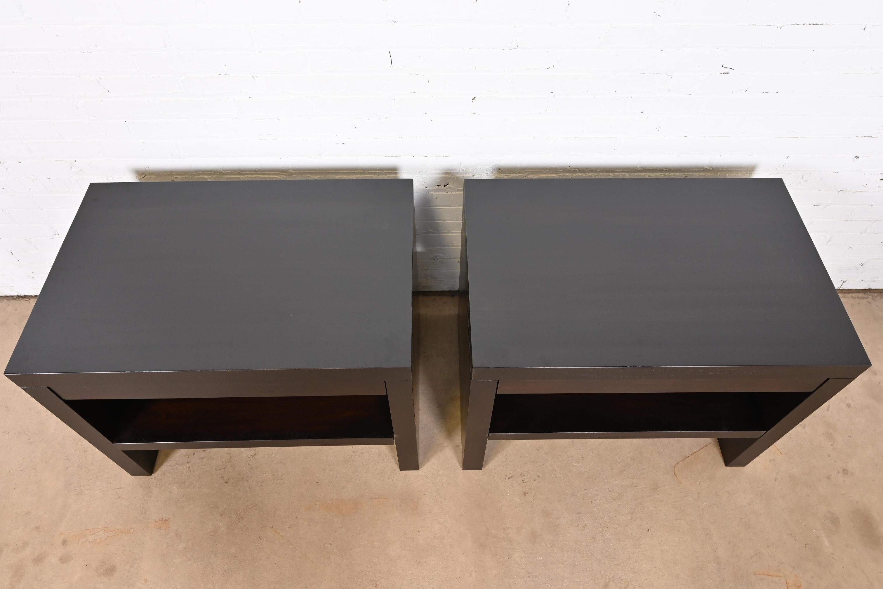 Barbara Barry for Baker Furniture Oversized Mahogany Nightstands, Refinished 3