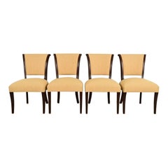 Barbara Barry for Baker Furniture Regency Mahogany Dining Chairs, Set of Four