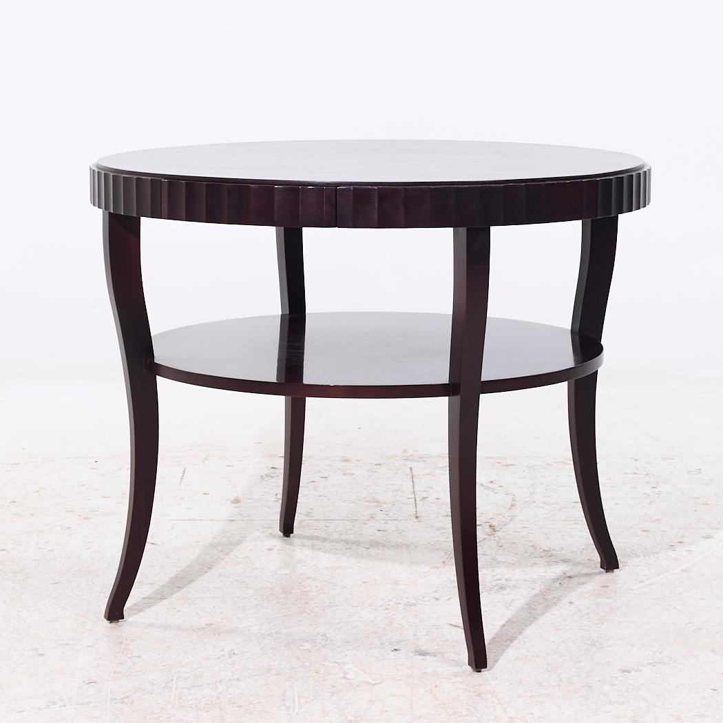 Barbara Barry para Baker Furniture Mesa consola redonda de caoba Moderno en venta