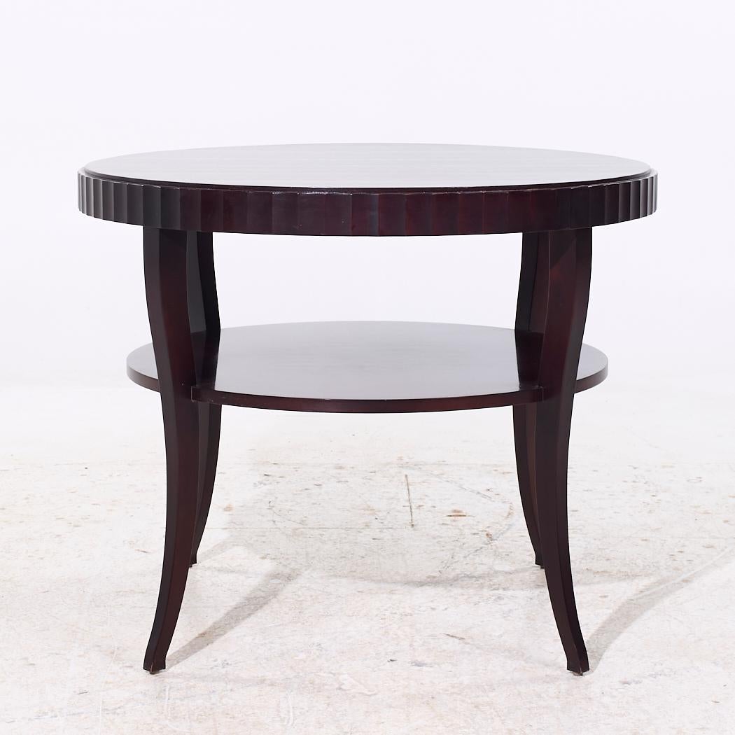 Barbara Barry para Baker Furniture Mesa consola redonda de caoba Estadounidense en venta