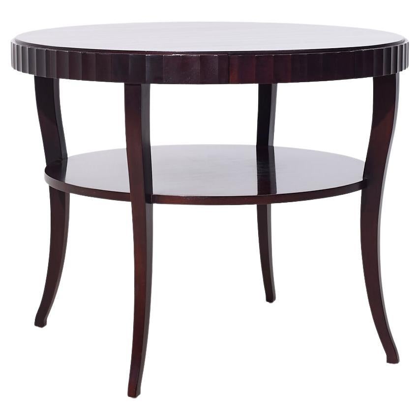 Barbara Barry for Baker Furniture Round Mahogany Console Table
