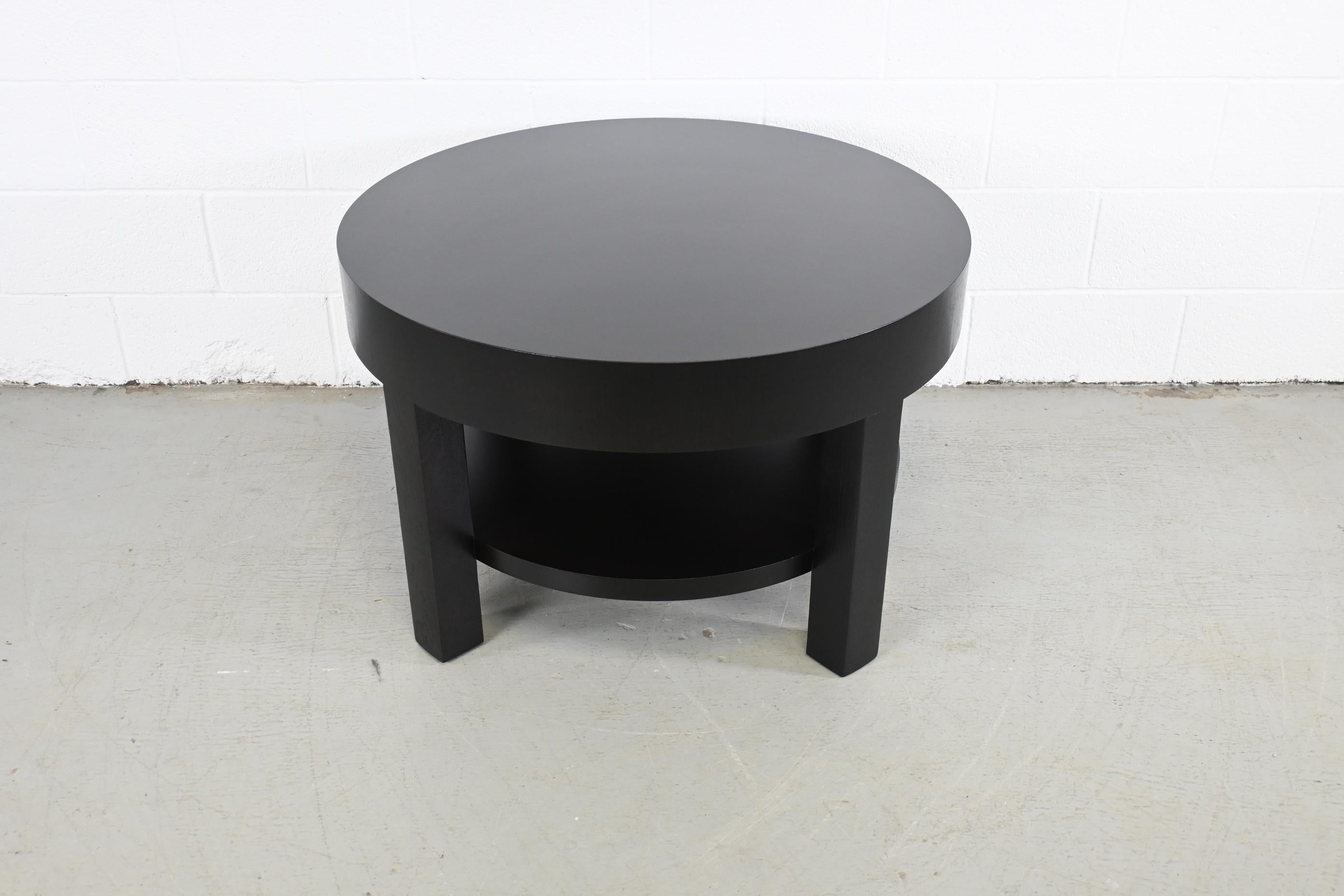 Modern Barbara Barry for Baker Furniture Round Oak Coffee Table For Sale