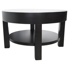 Barbara Barry for Baker Furniture Round Oak Coffee Table