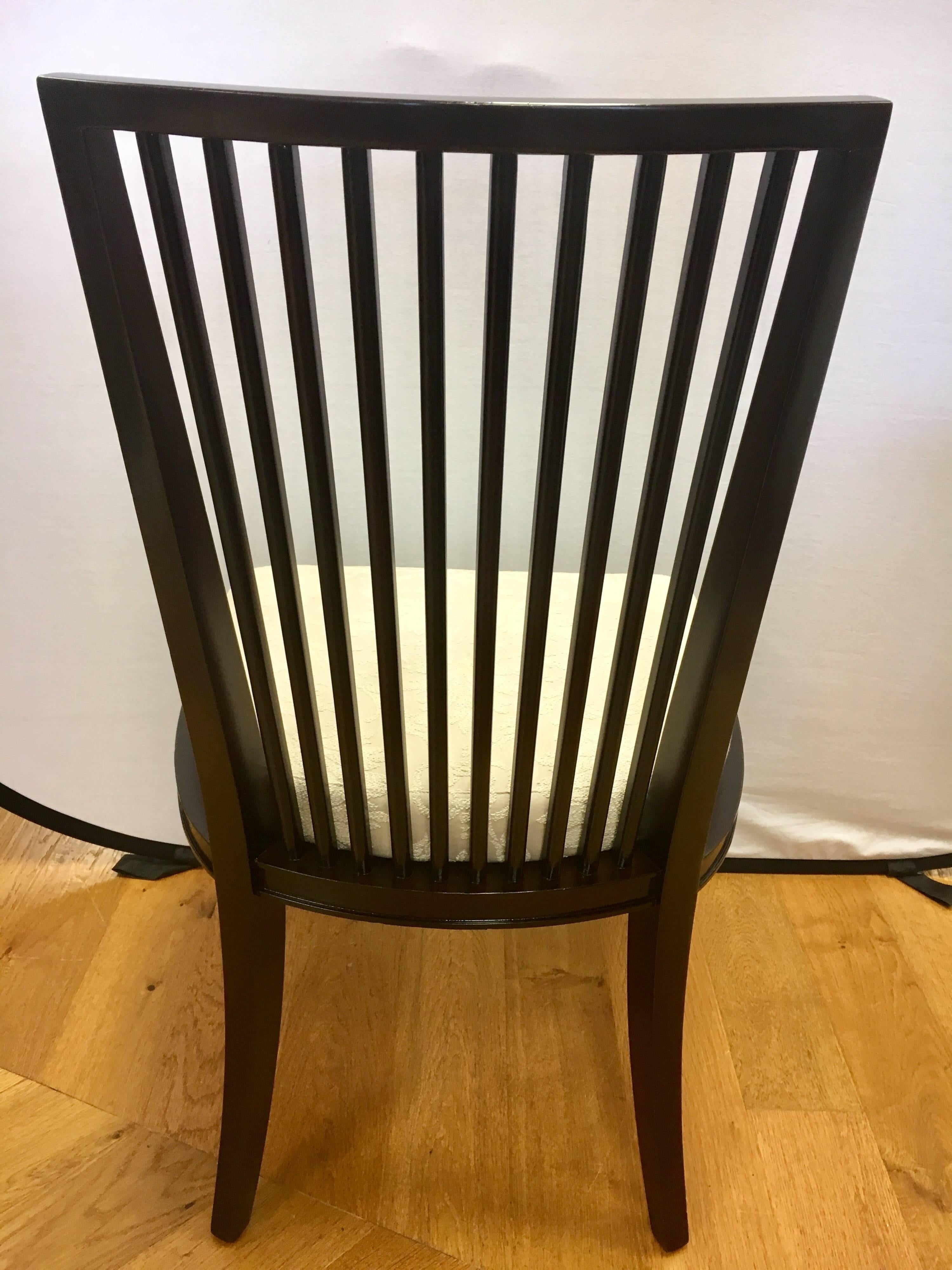 Barbara Barry for Baker Furniture Set of Six Slat Back Dining Room Chairs 2