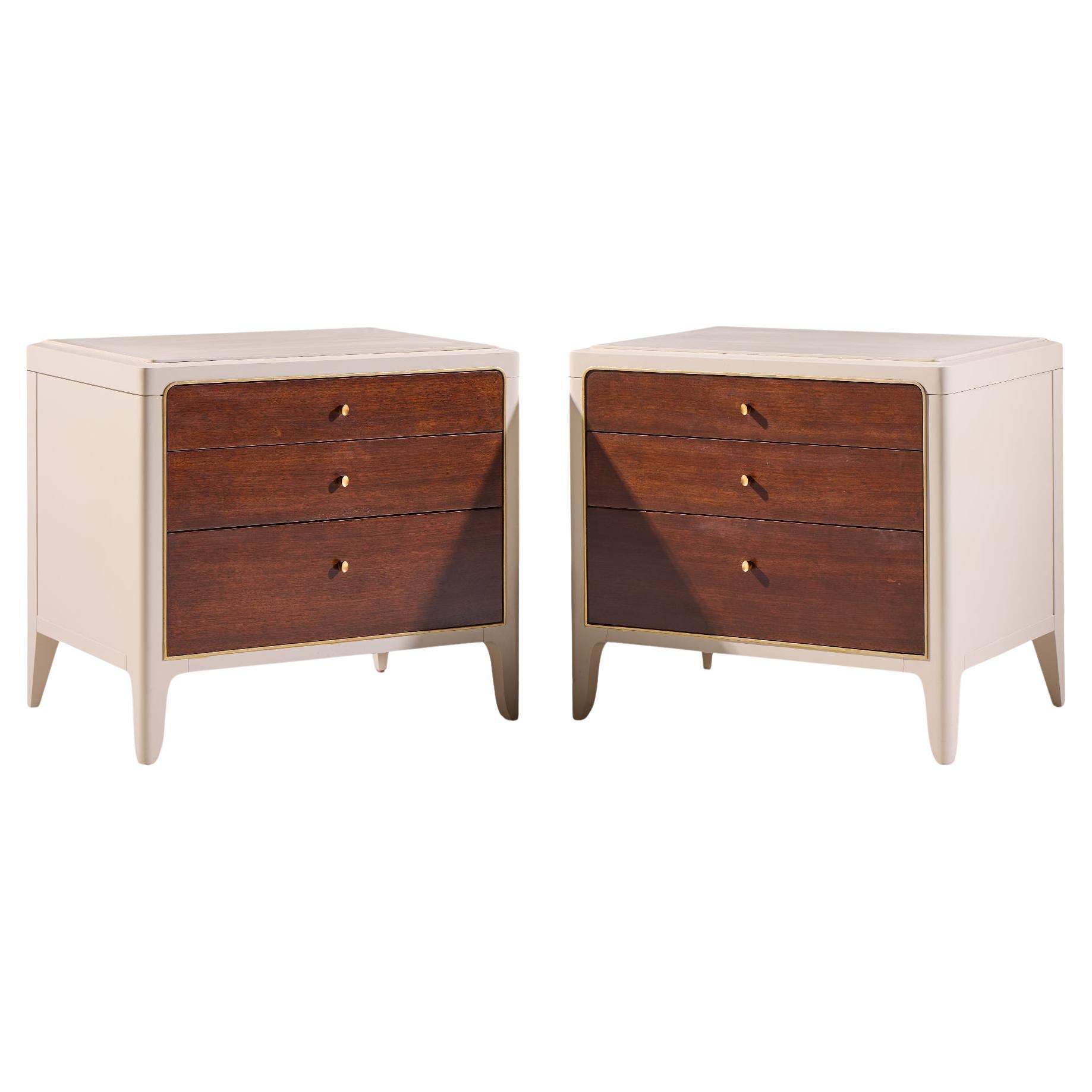 Barbara Barry for Baker Furniture Sofa Corner Side Table Nightstand - Pair