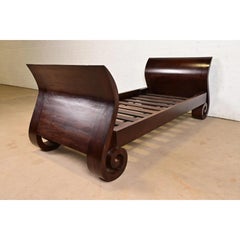 Barbara Barry for Baker Furniture Style Biedermeier Mahogany Twin Size Bed