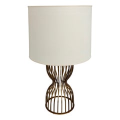 Barbara Barry for Baker lampe de bureau italienne en bronze en forme de sablier