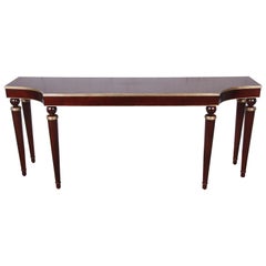 Barbara Barry for Baker Mahogany and Gold Gilt Console or Sofa Table, Restored