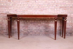 Barbara Barry for Baker Table console en acajou et or doré, nouvellement revernie