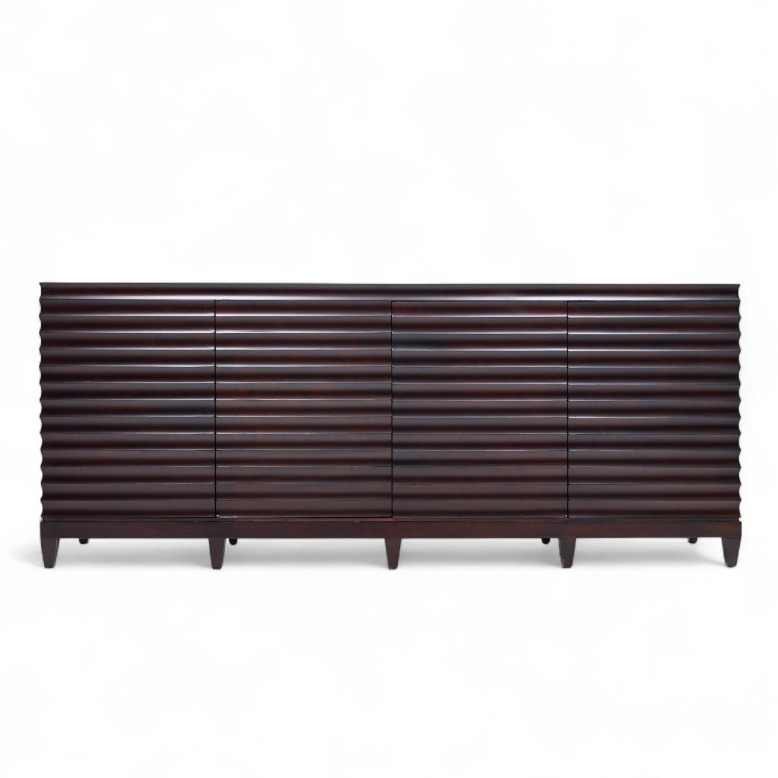 Barbara Barry for Baker Mahogany Fluted Sideboard Credenza

This credenza measures: 84 wide x 22 deep x 34.25 inches high

Recently Restored - Excellent Condition

We take our photos in a controlled lighting studio to show as much detail as