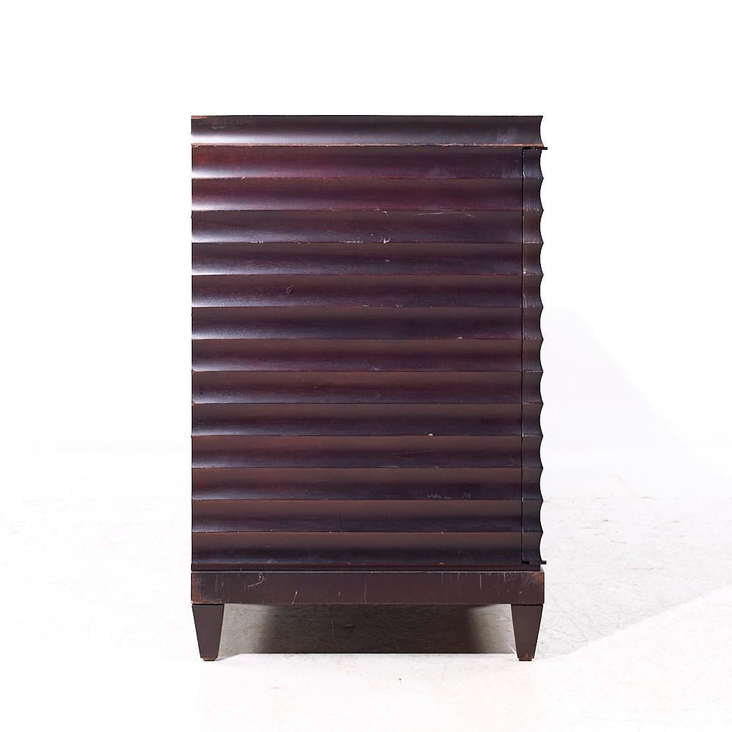 American Barbara Barry for Baker Mahogany Fluted Sideboard Credenza For Sale