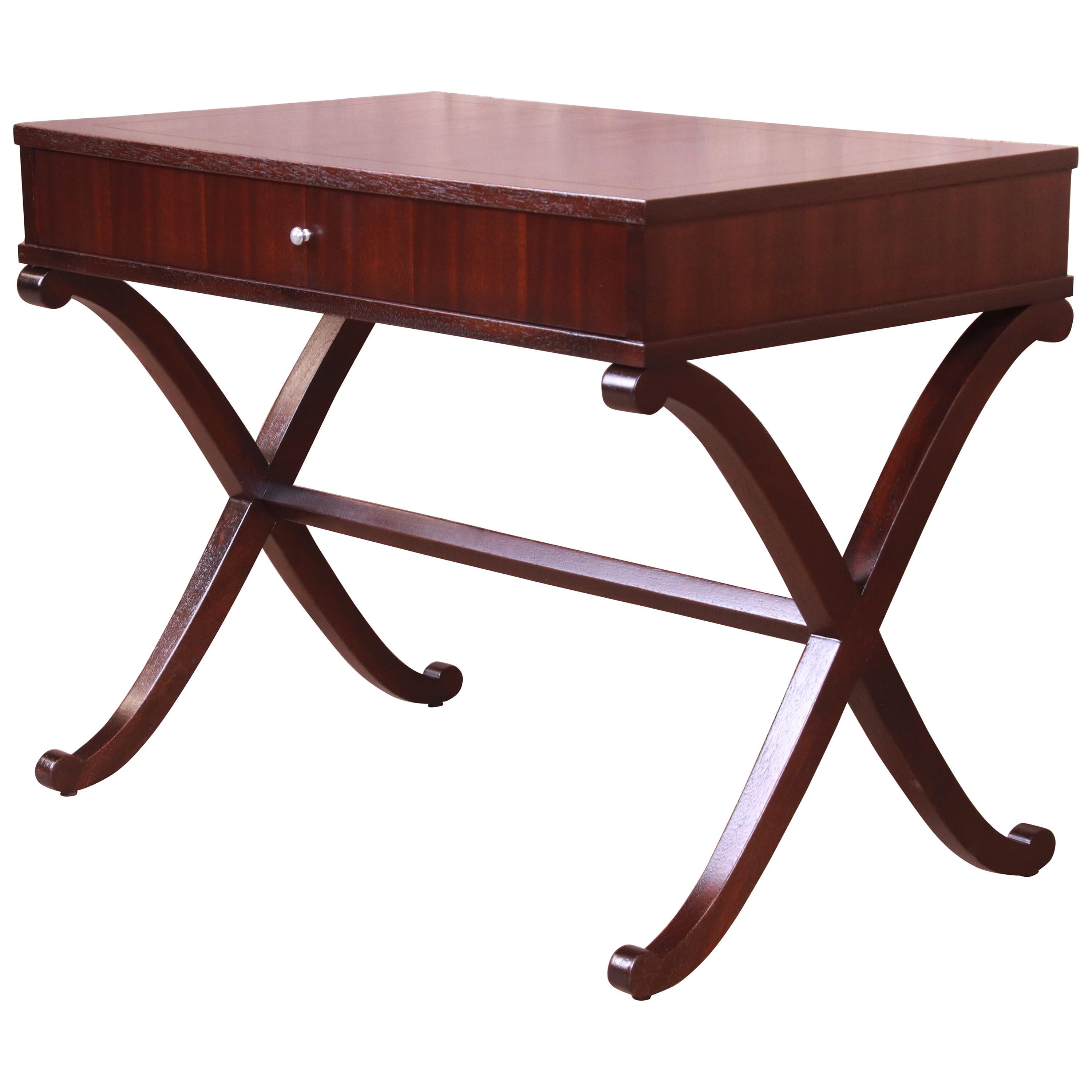 Barbara Barry for Baker Mahogany Writing Desk or Console, Newly Refinished For Sale