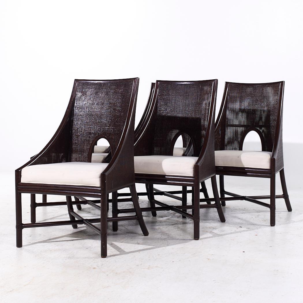 Moderno Barbara Barry per Baker McGuire Sedie da pranzo in canna da tabacco - Set di 6 in vendita