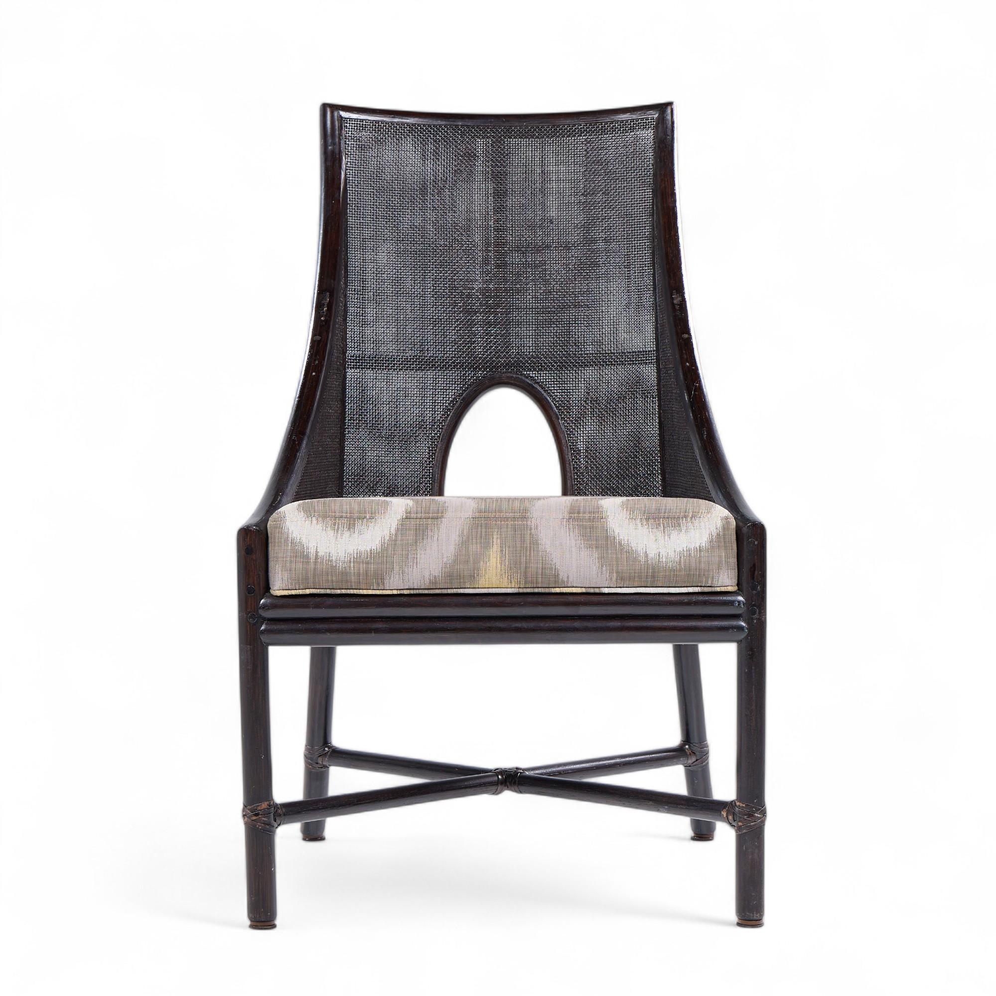 Barbara Barry for Baker McGuire Tobacco Cane Dining Chairs - Set of 6 In Good Condition For Sale In Franklin Park, IL