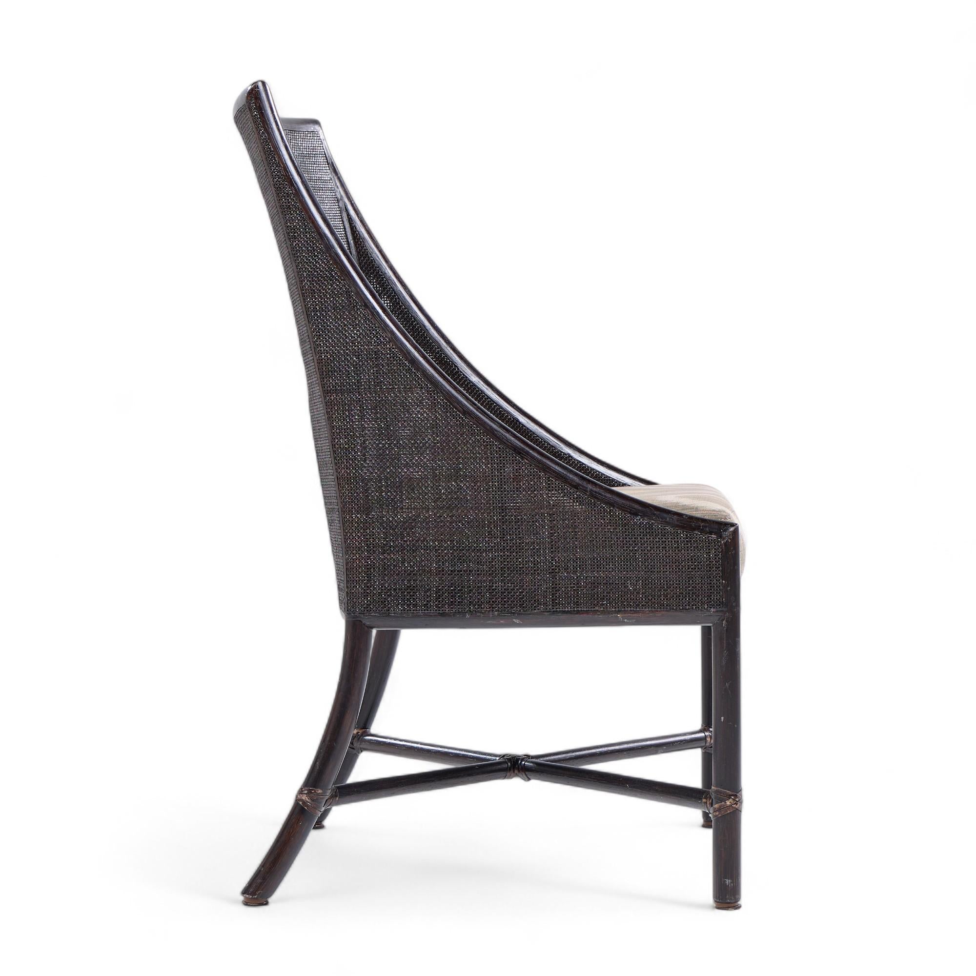 Upholstery Barbara Barry for Baker McGuire Tobacco Cane Dining Chairs - Set of 6 For Sale