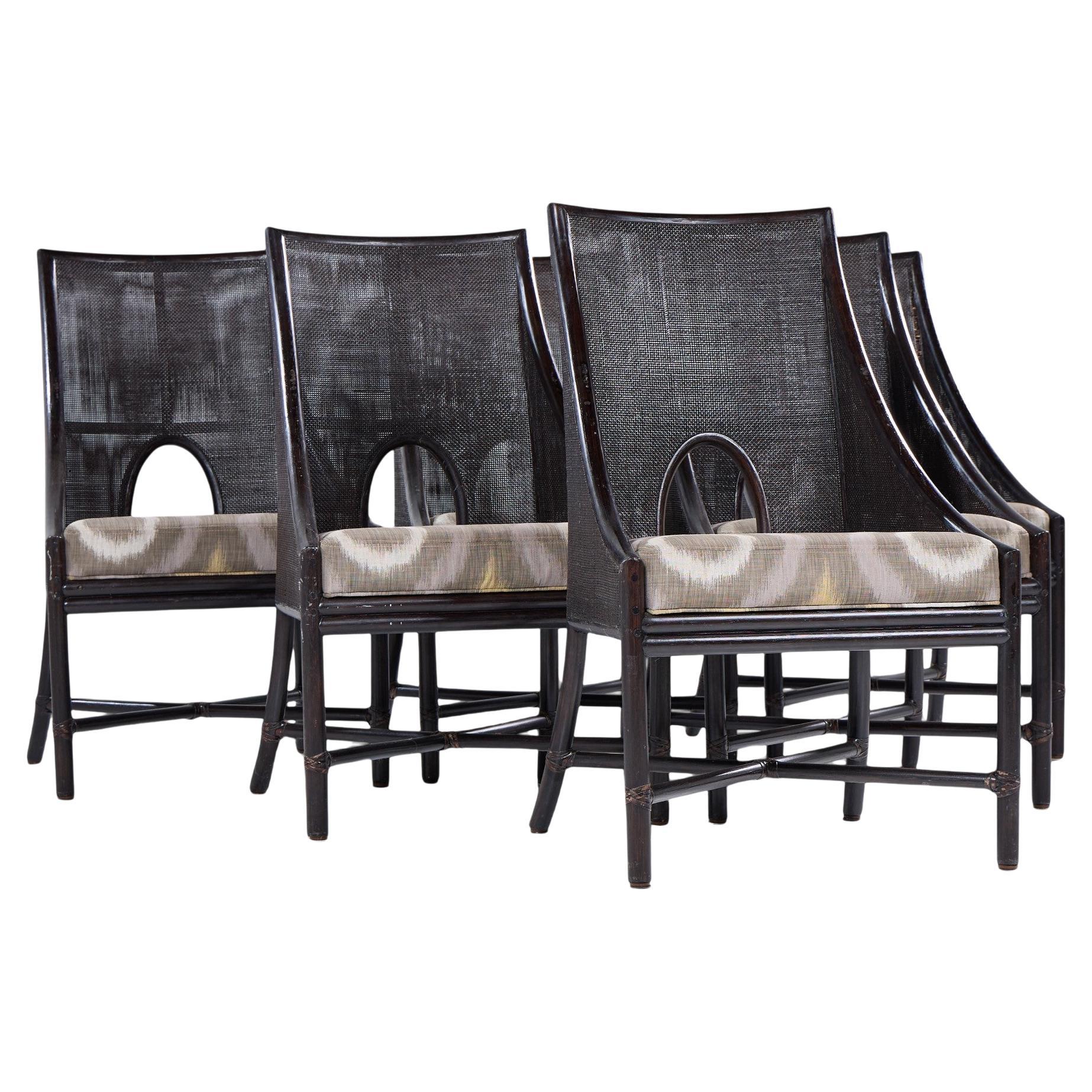 Barbara Barry for Baker McGuire Tobacco Cane Dining Chairs - Set of 6 For Sale