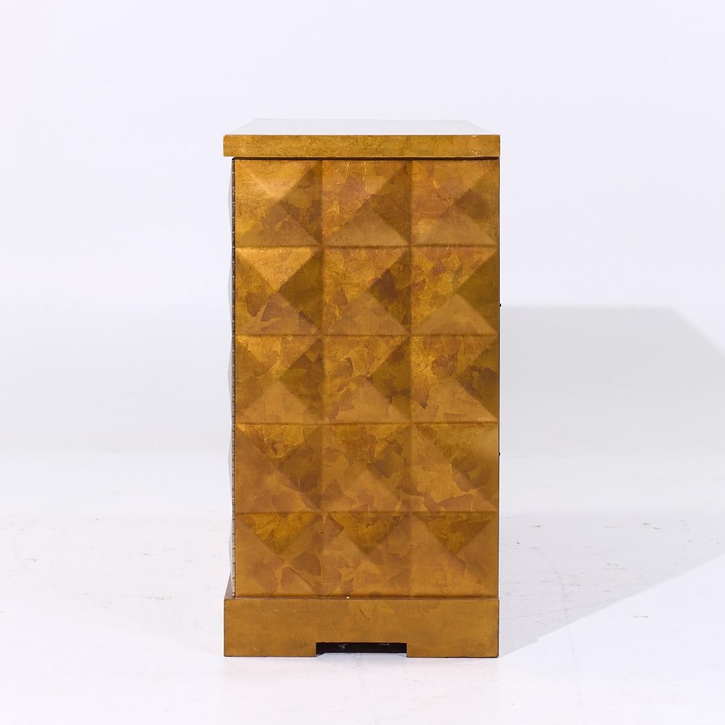Americano Barbara Barry per Baker Credenza di metà secolo in foglia d'oro diamantata in vendita