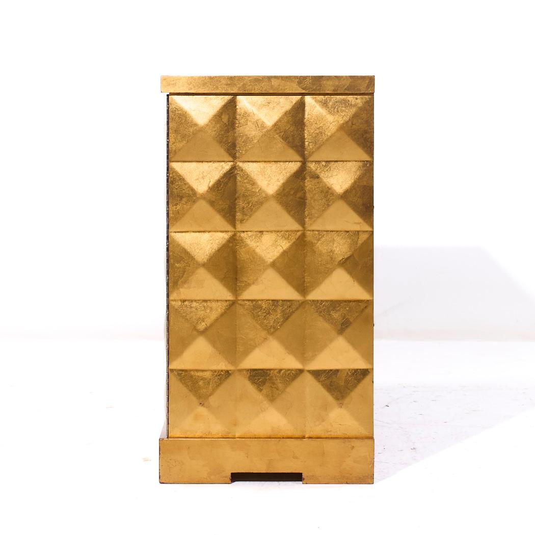 Americano Barbara Barry per Baker Credenza mobile in foglia d'oro del Medioevo in vendita