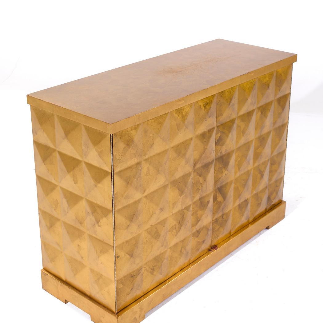 Fine XX secolo Barbara Barry per Baker Credenza mobile in foglia d'oro del Medioevo in vendita