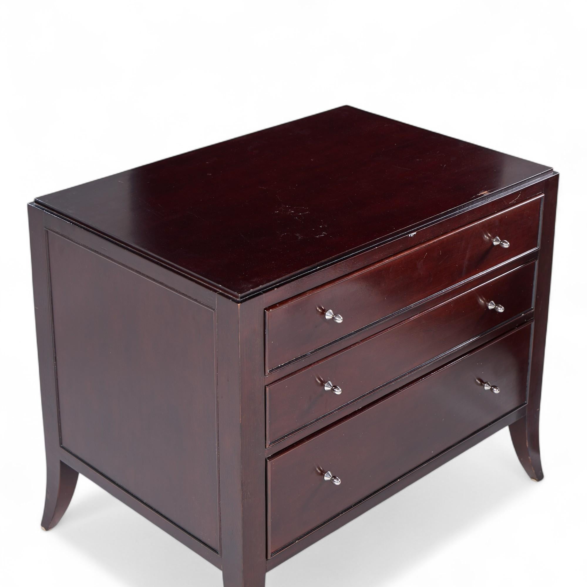 Barbara Barry for Baker Mahogany Commode Nightstand End Table - Pair For Sale 6