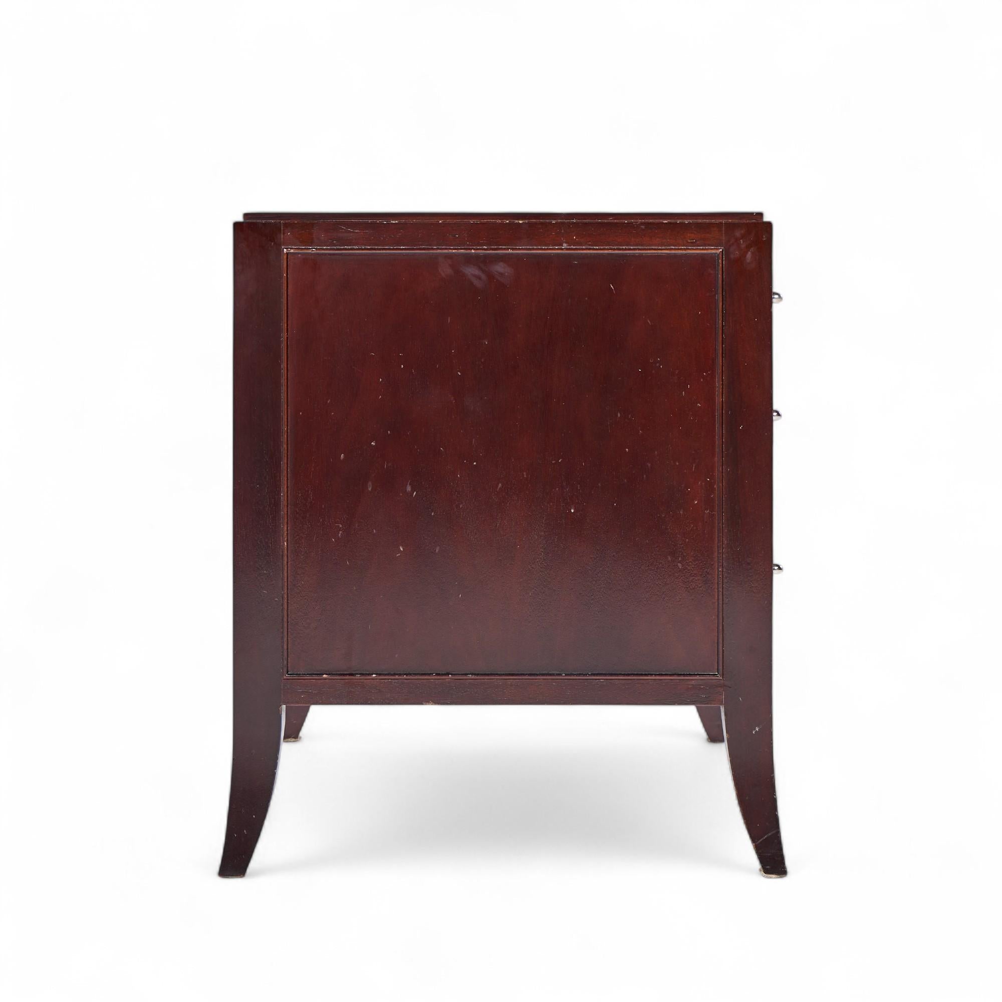 American Barbara Barry for Baker Mahogany Commode Nightstand End Table - Pair For Sale
