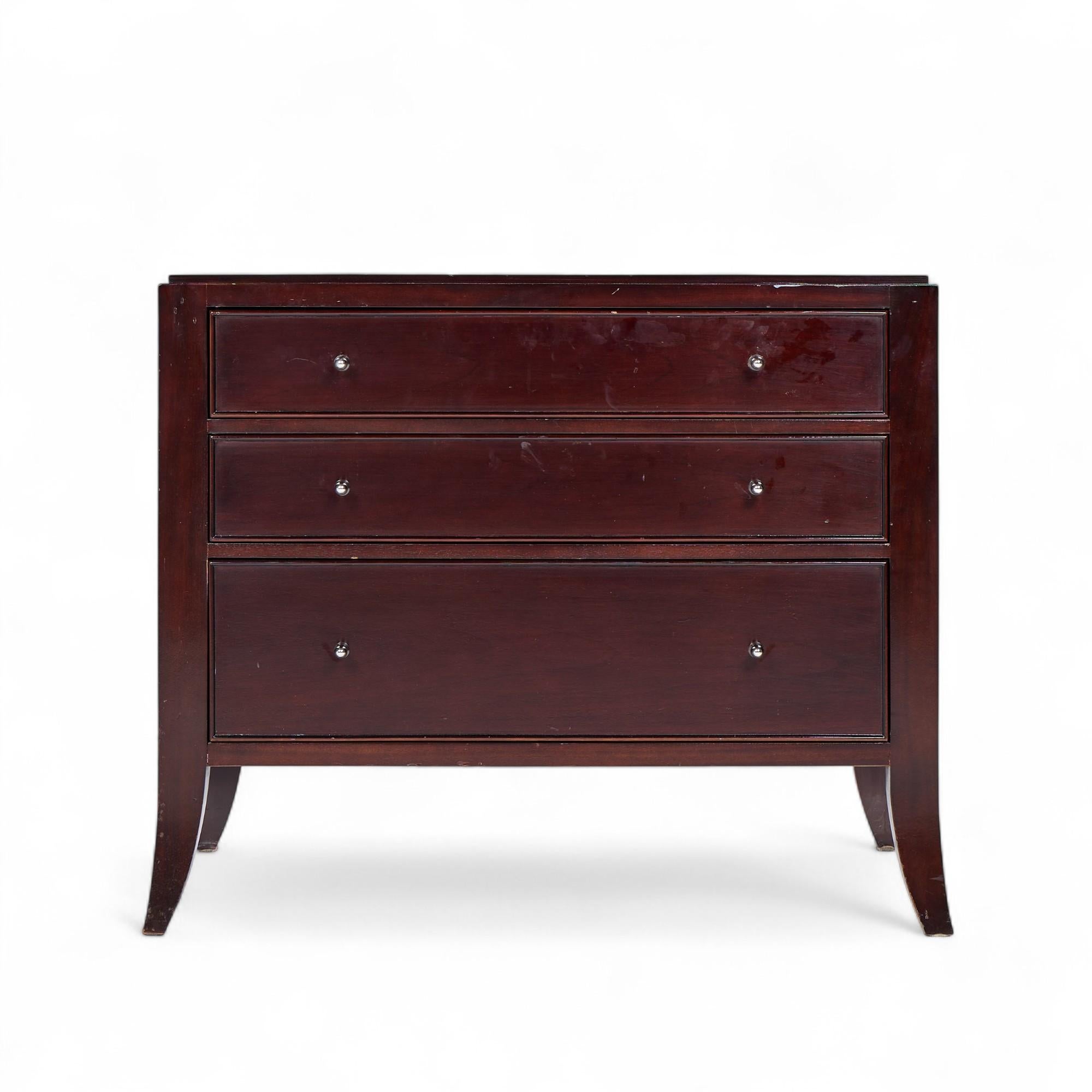 Barbara Barry for Baker Mahogany Commode Nightstand End Table - Pair For Sale 1