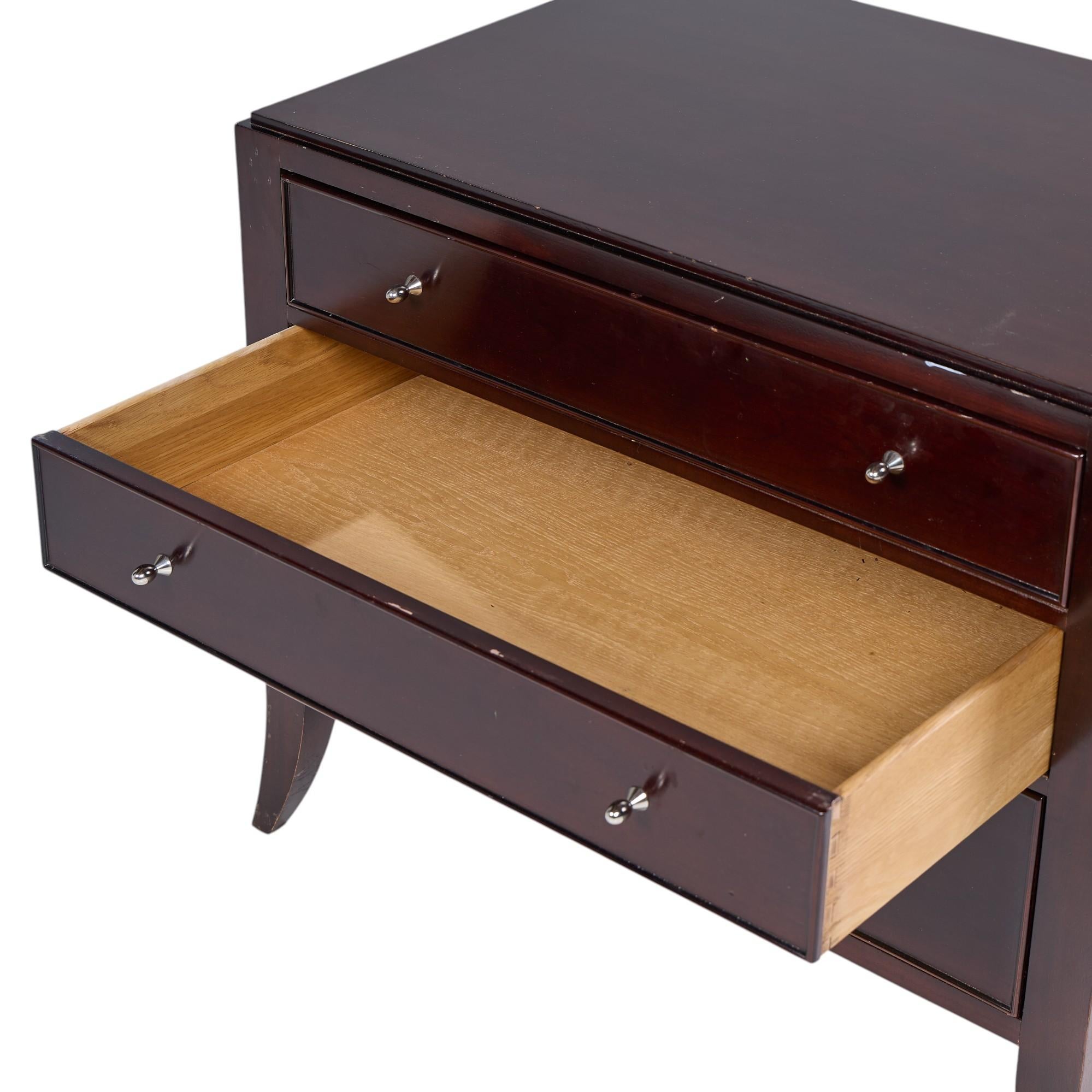 Barbara Barry for Baker Mahogany Commode Nightstand End Table - Pair For Sale 3
