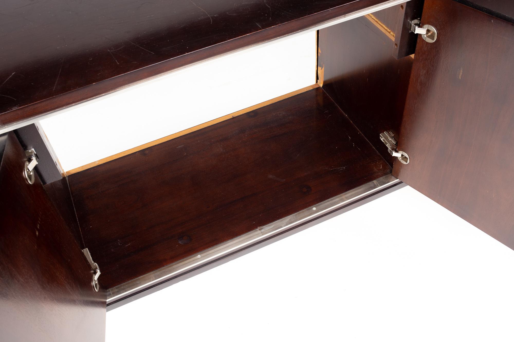 Barbara Barry for Baker Contemporary Modern Mahogany Sideboard Buffet Credenza 13