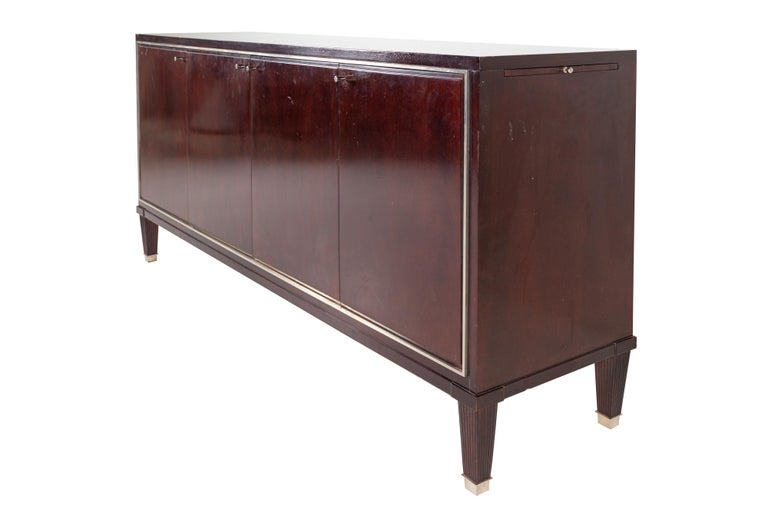 Barbara Barry for Baker Mid Century Mahogany Sideboard Buffet Credenza In Good Condition For Sale In Countryside, IL