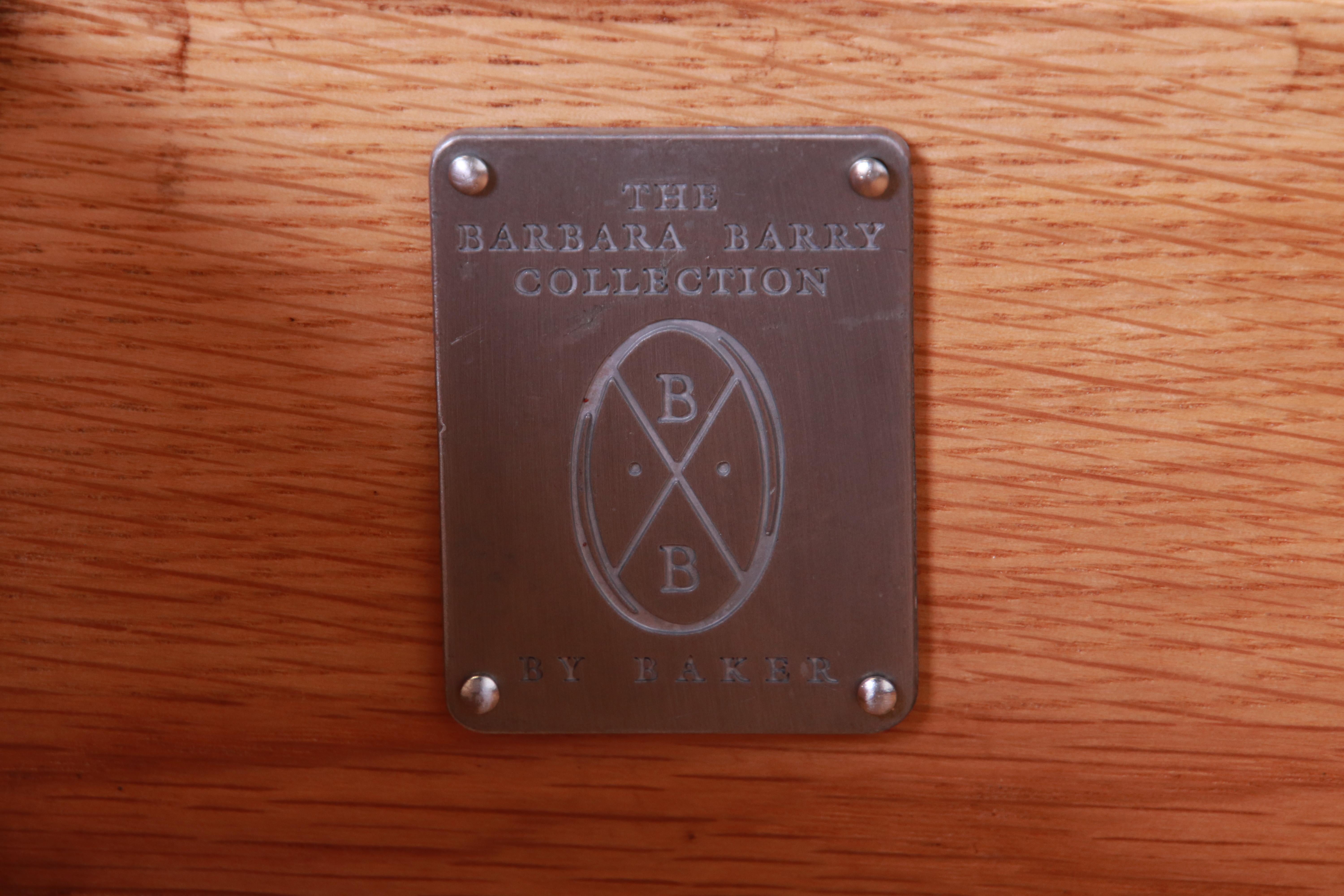 Barbara Barry for Baker Modern Dark Mahogany Bedside Chests, Newly Refinished 9