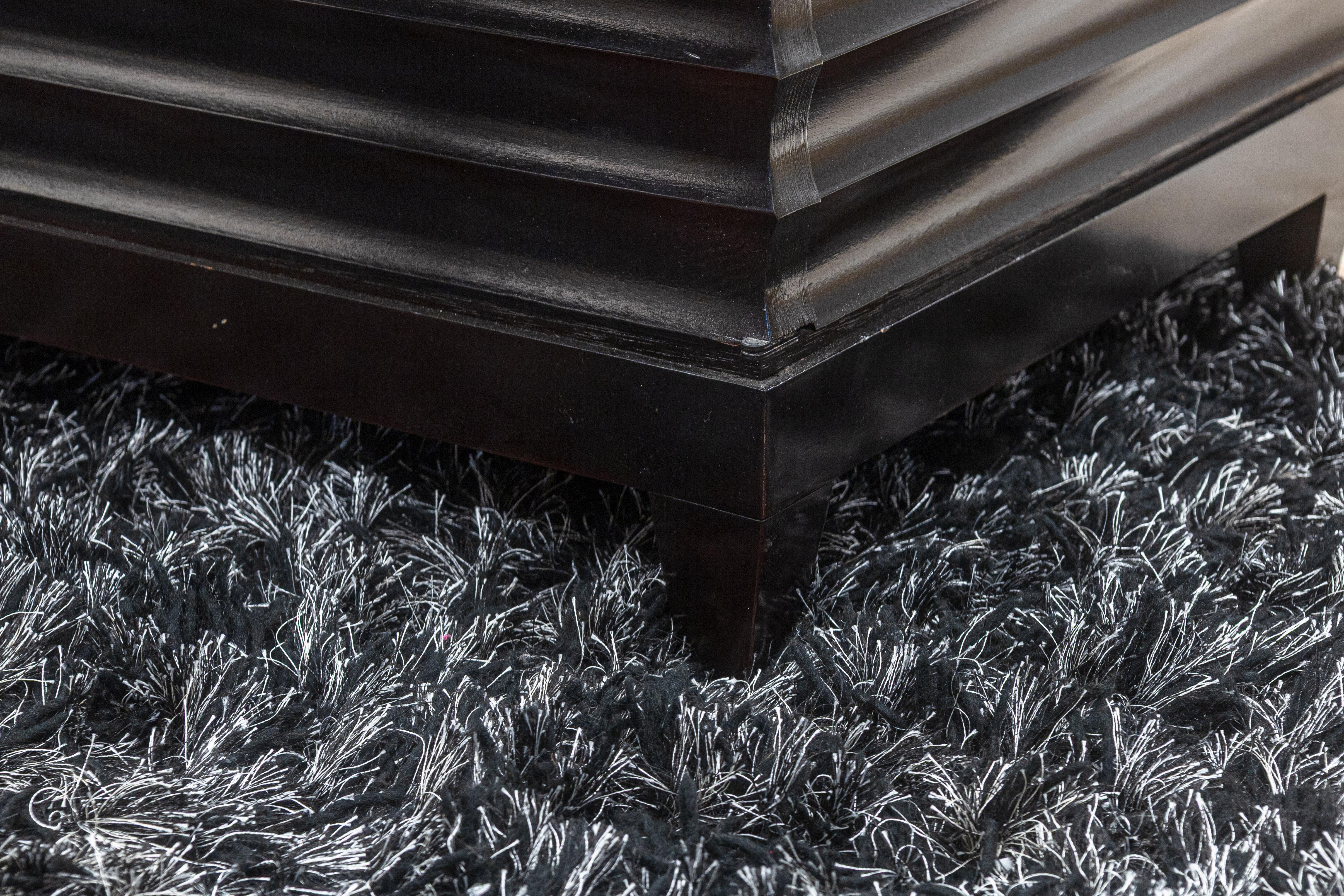 Barbara Barry for Baker Modern Fluted Black Lacquered Sideboard Credenza For Sale 4